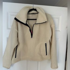 JCrew fleece half zip with pockets, Size L, Lightly Worn